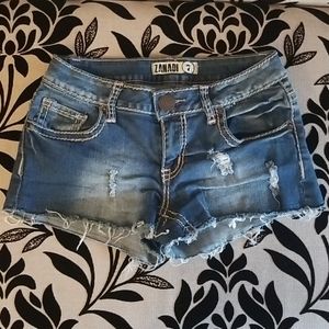 Zanadi Distressed Jean Shorts